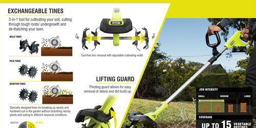 RYOBI 18v Garden Cultivator | 2020-2021