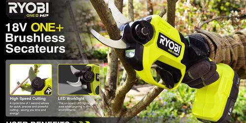 Ryobi 18V One+ HP Brushless Secateurs | 2020-2021