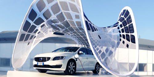 Pure Tension Portable Car - Charging Pavilion - Milan, Italy, 2013